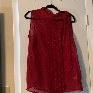 Banana Republic red sleeveless top